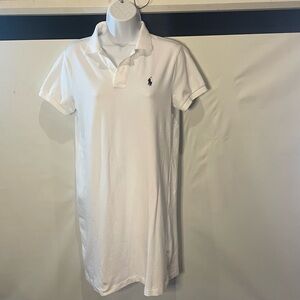 Ralph Lauren White Polo Mini Dress with Short Sleeves